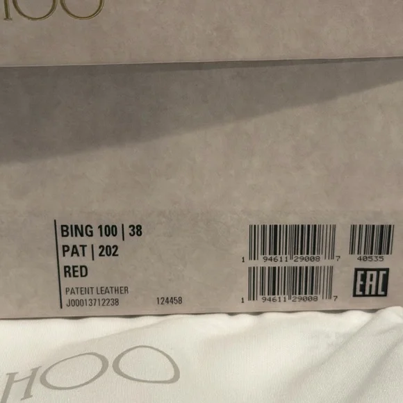 Ing Red Patent Pointed Toe Heels with Crystal Strap - Picture 5 of 6